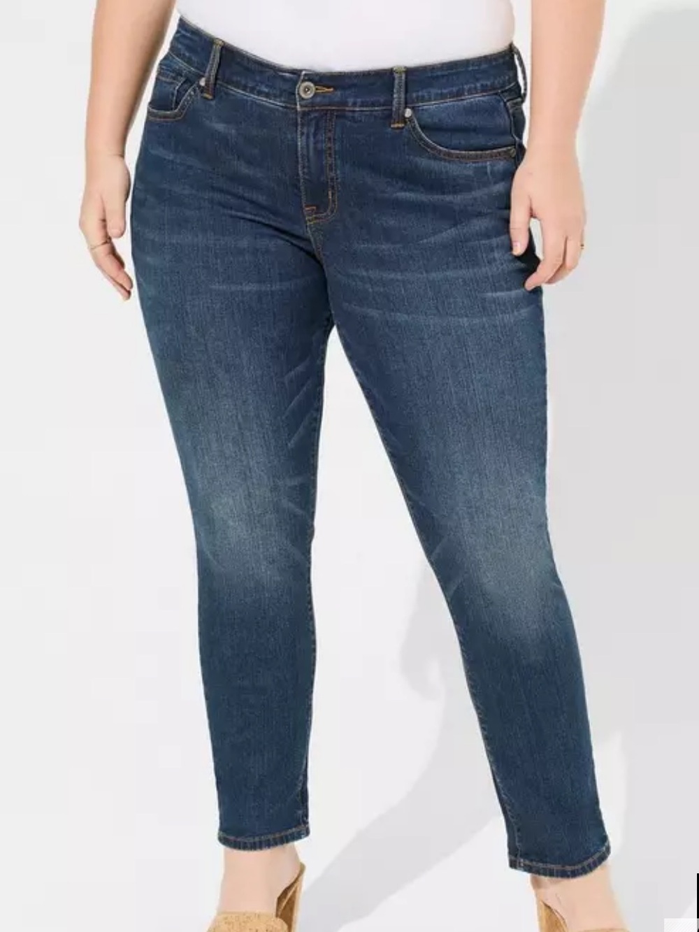 torrid Dark Blue Boyfriend Straight Leg Jeans